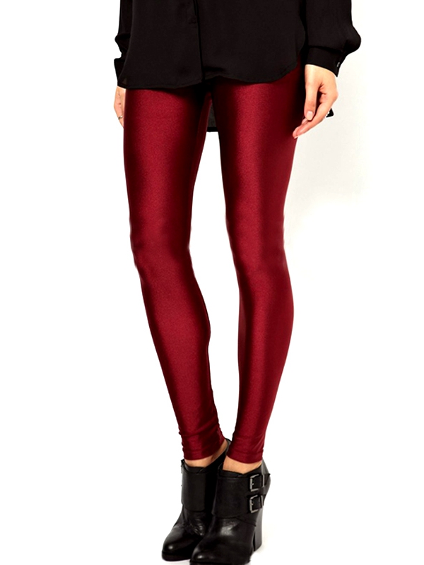 Wine Red Fashion Women Leggings