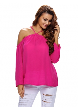 Rose Hollow Out Sleeve Women Blouses