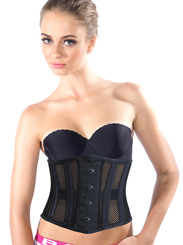 Black Sexy Woman Underbust Corset