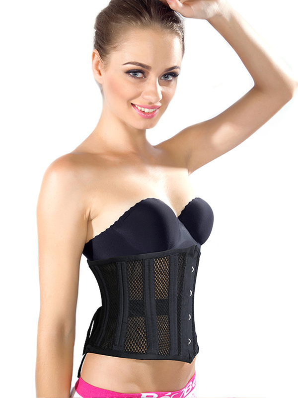 Black Sexy Woman Underbust Corset