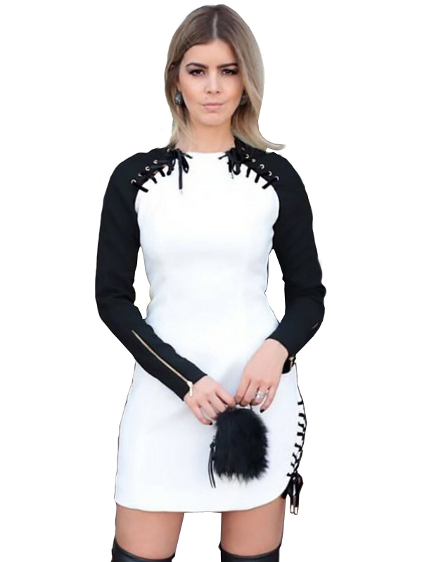 Fashion White Woman Casual Dress