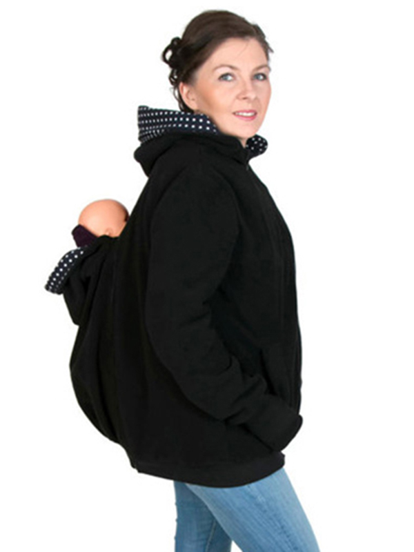 Modern Maternity Winter Coat Baby Sling Full Zip Up Hoodies