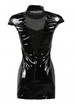 Black Fashion Leather Zipper Dress