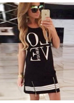 Black Fashion Woman Casual Dress