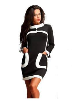 Black Long Sleeve Casual Dress