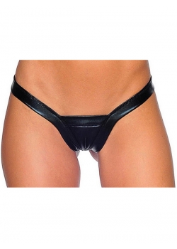 Black Sexy Women Leather Panties
