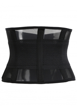 Black Woman Waist Latex Corset