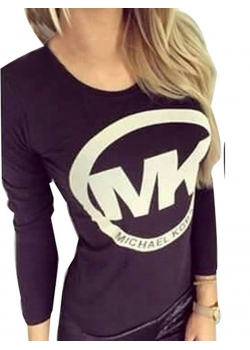 Fashion Women Black Long Sleeve Tops