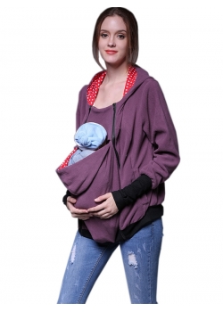 Modern Maternity Winter Coat Baby Sling Full Zip Up Hoodies