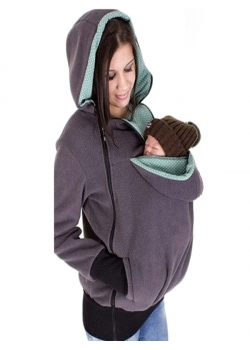 Modern Maternity Winter Coat Baby Sling Full Zip Up Hoodies