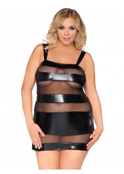 Sexy Transparent Vinyl Plus Size Dress