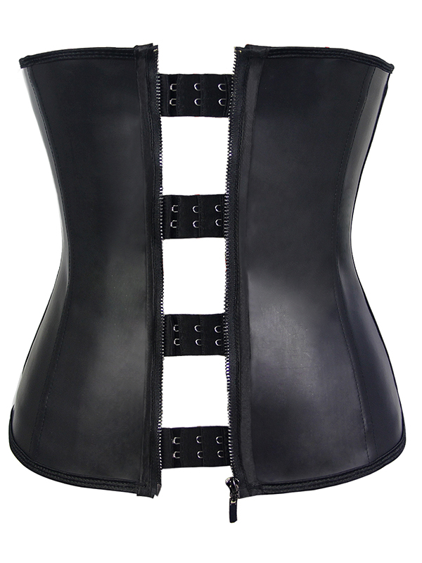 Black Fashion Zipper Underbust Corset