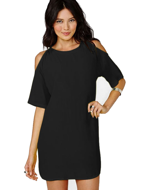 Black Sexy Loose Casual Dress