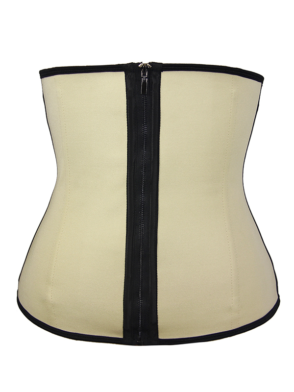 Fashion Apricot Zipper Underbust Corset