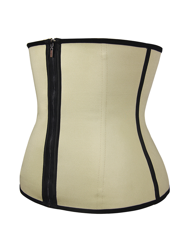 Fashion Apricot Zipper Underbust Corset