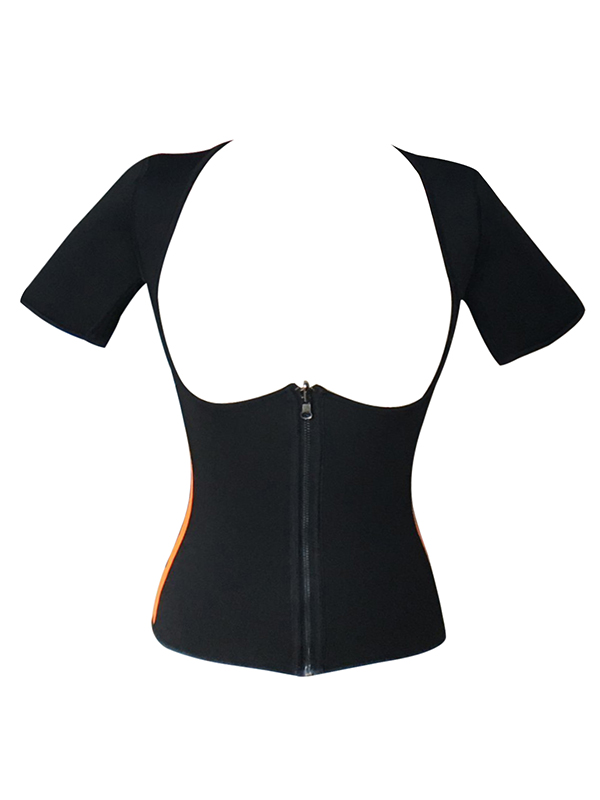 Women Fashion Zipper Latex Corset