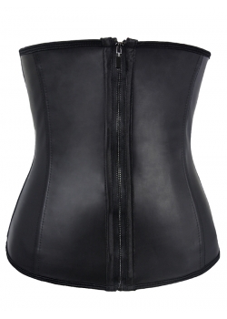 Black Fashion Zipper Underbust Corset