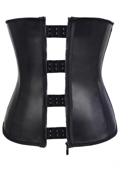 Black Fashion Zipper Underbust Corset