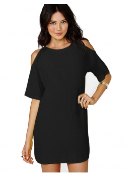 Black Sexy Loose Casual Dress