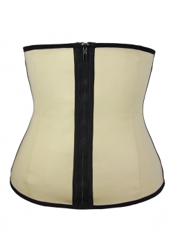 Fashion Apricot Zipper Underbust Corset