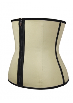 Fashion Apricot Zipper Underbust Corset