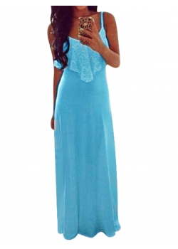 Sexy Summer Blue  Maxi Dres