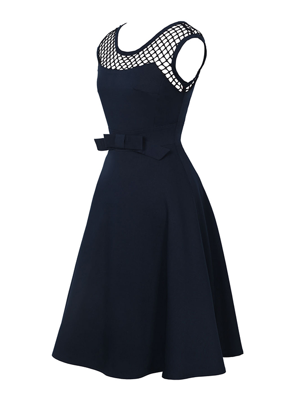 Fashion Sleeveless Black Casual Dress