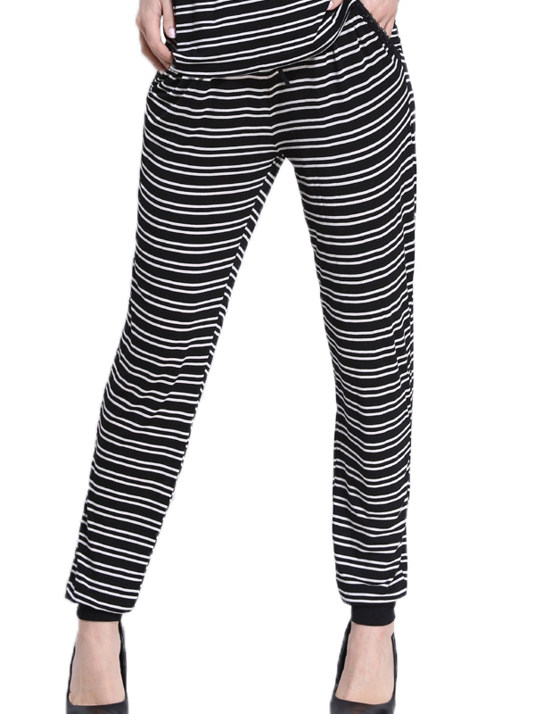 Fashion Stripe Women Casual Pants