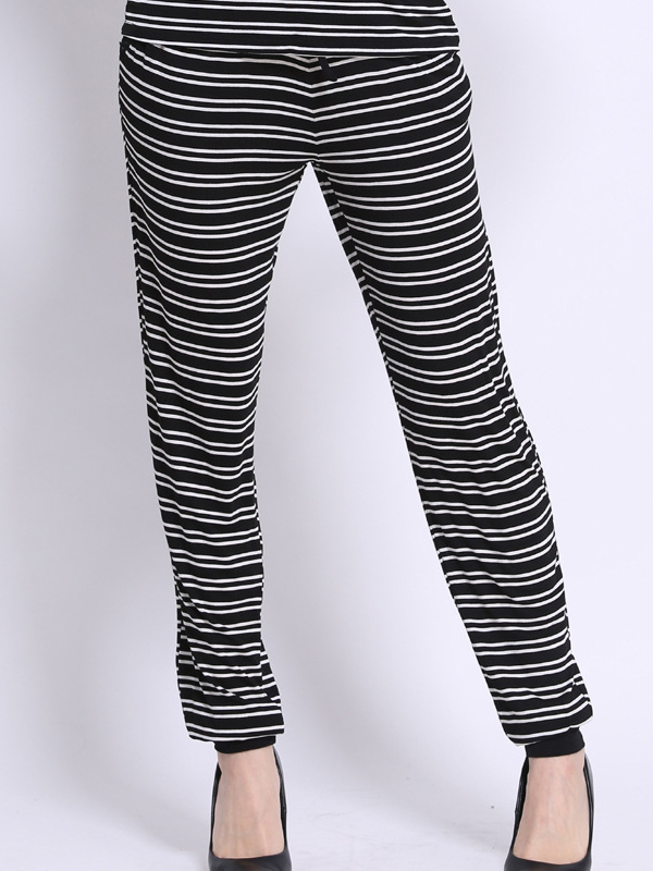 Fashion Stripe Women Casual Pants