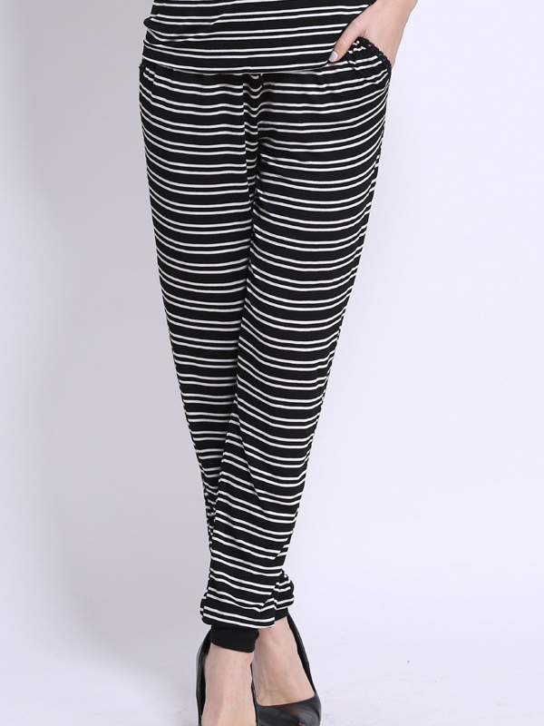 Fashion Stripe Women Casual Pants