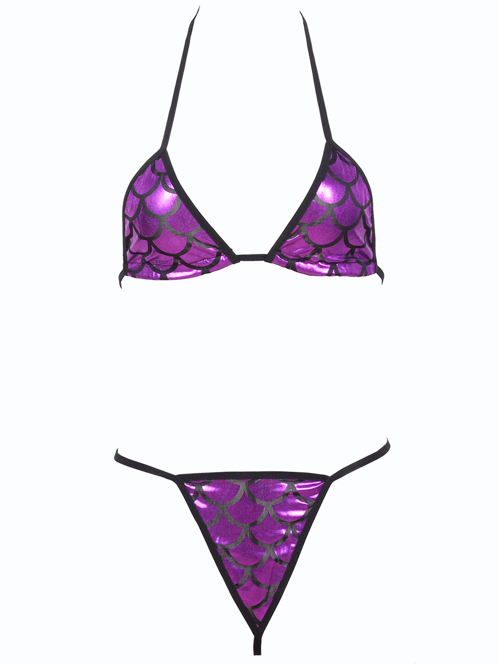 Purple Scales Bra Set