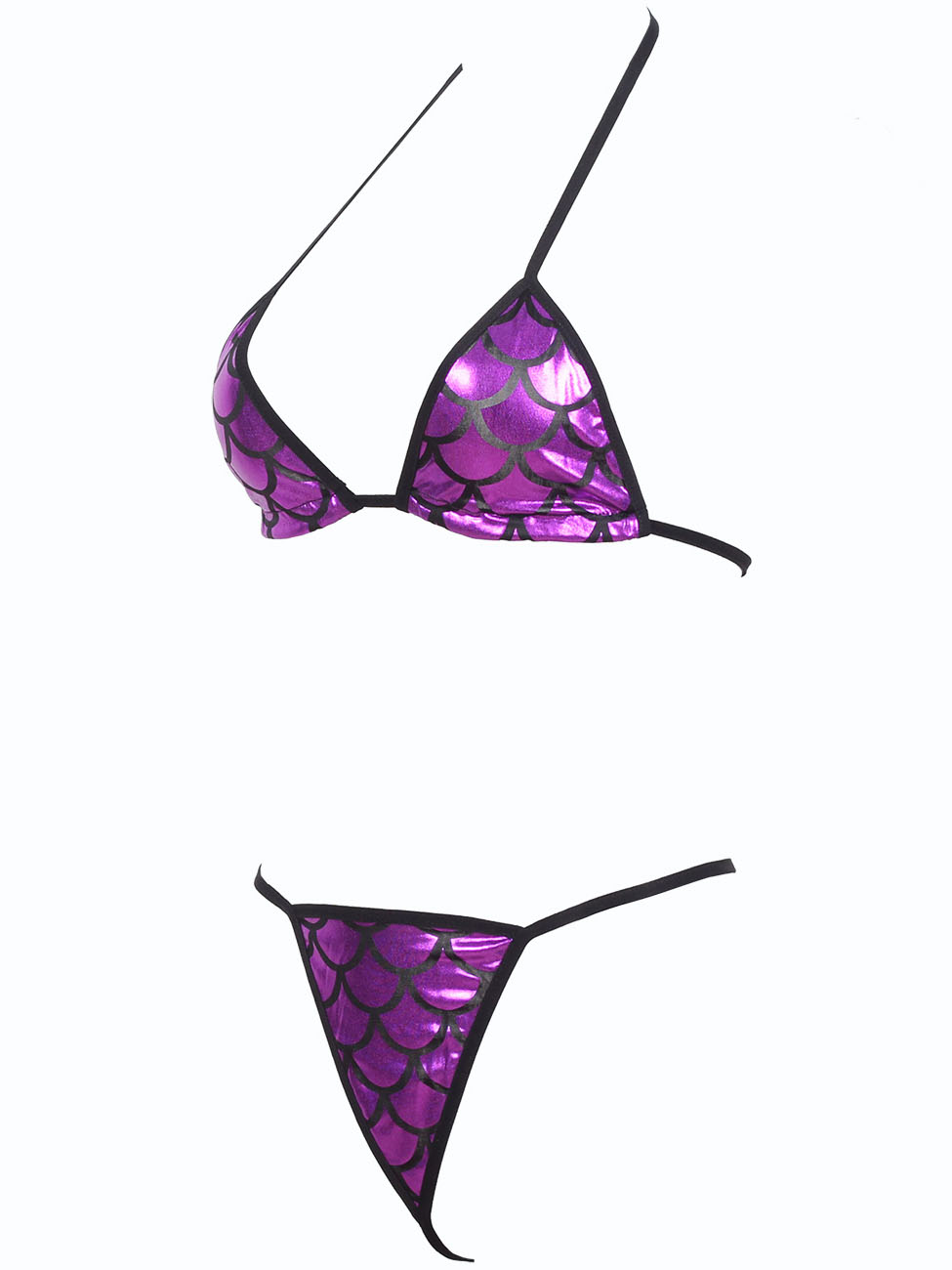 Purple Scales Bra Set