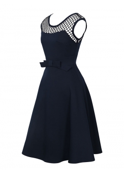 Fashion Sleeveless Black Casual Dress