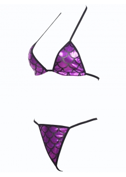 Purple Scales Bra Set