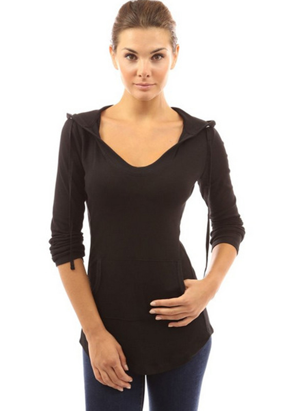 Black Fashion Women Blouse With Hat