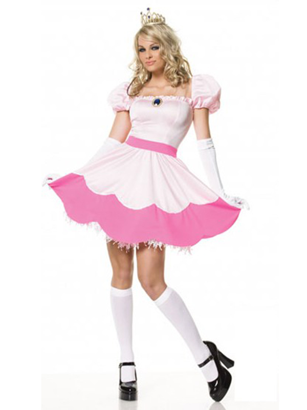 Cap Sleeve Pink Halloween Cosplay Princess Costume