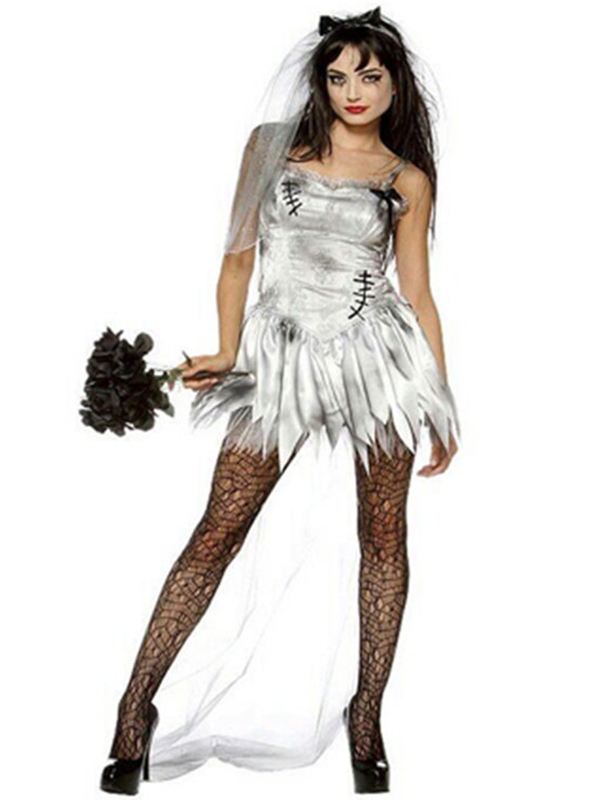 Sexy Halloween Death Zombie Bride Costume
