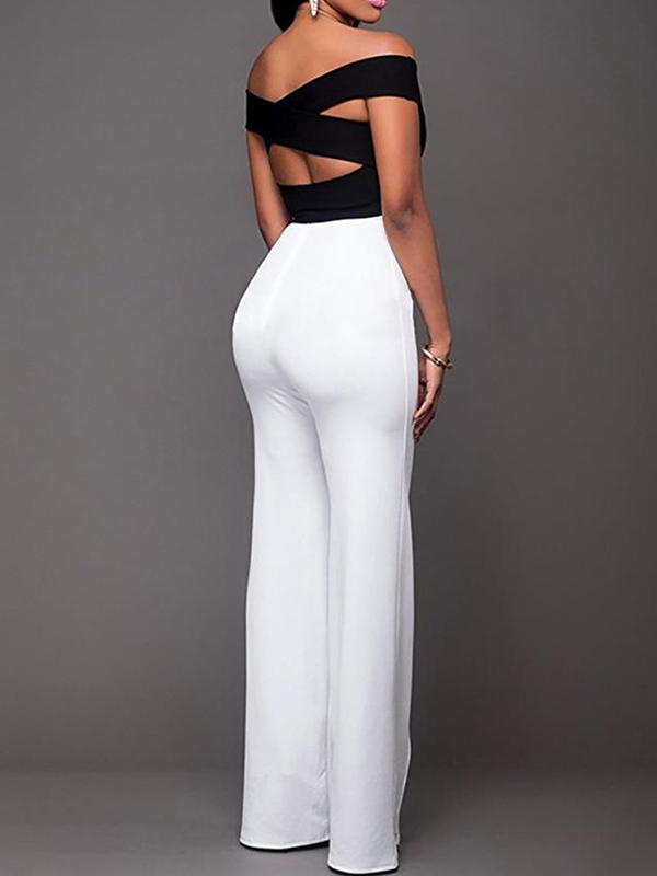 White Elegant High Waist Pants with Botton