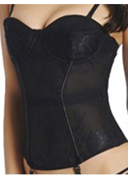 Fashion Women Lace Black Solid Corset