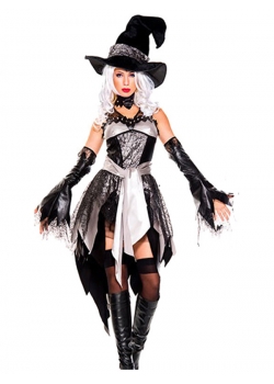 Halloween Cosplay Glam Witch Costume