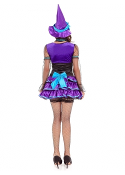 Purple 3pcs Wondrous Witch Costume