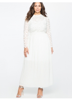 Women White Long Sleeve Maxi Dress