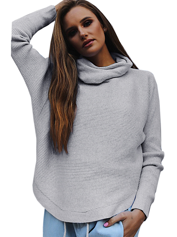 4 Colors S-XL Cowl Neck Sweater