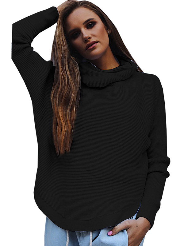 4 Colors S-XL Cowl Neck Sweater