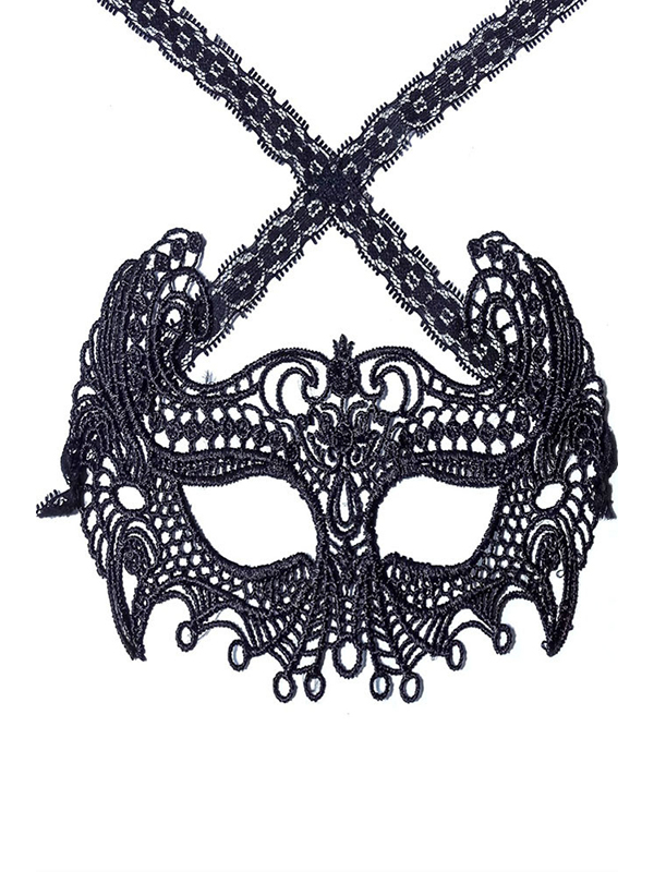 Black One Size Lace Masquerade Party Mask