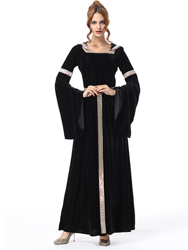 Black One Size Long Sleeve Halloween Costume