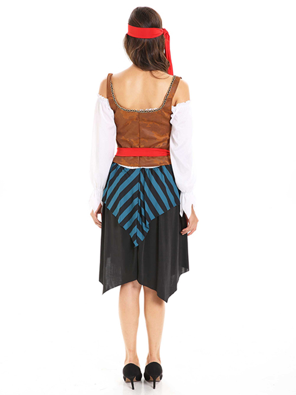 Brown One Size Off Shoulder Pirate