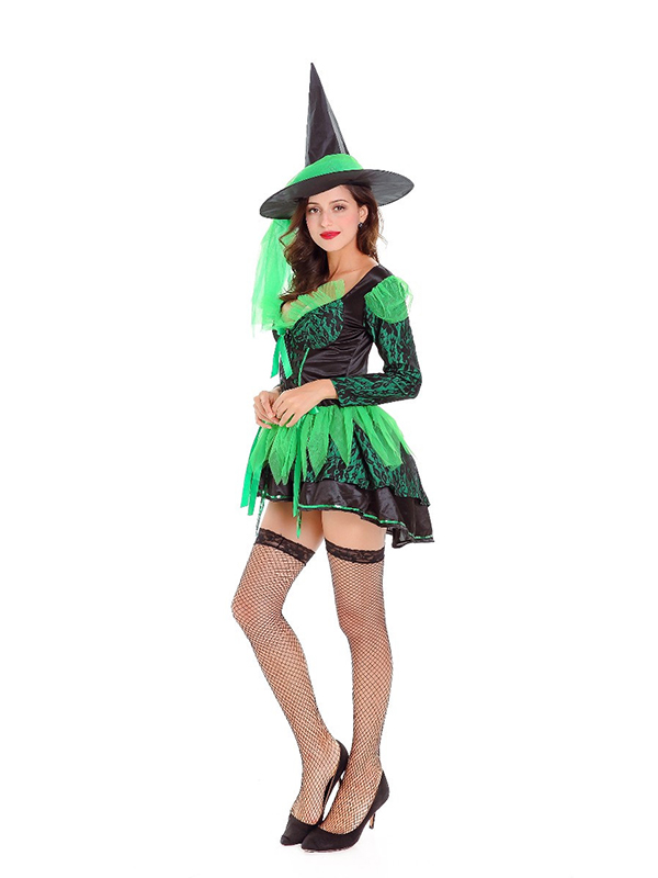 Green One Size Witch Halloween Costume