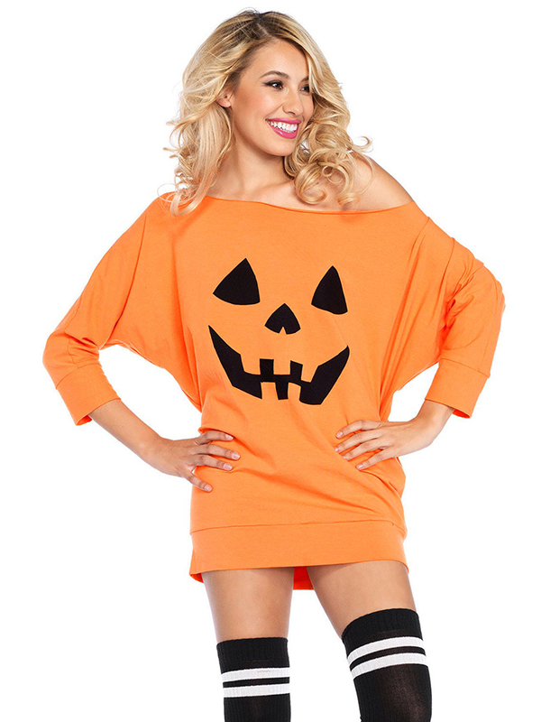 Orange M-XL  Pumpkin Halloween Costume
