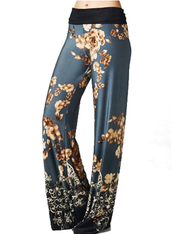 Women S-XL Floral Printed Loose Pants